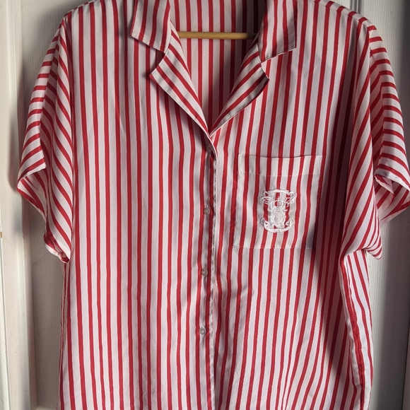 Vintage striped top with shoulder pads - Picture 2 of 8